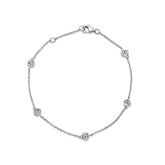 Delicate Bezel Set Diamond Bracelet (0.40ct) - Dracakis Jewellers